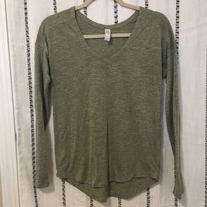 Lole long sleeve heathered green shirt